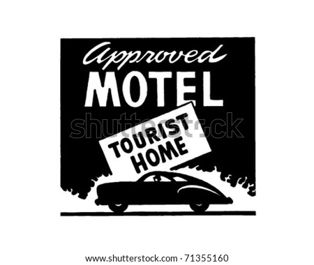 Approved Motel 3 - Tourist Home - Retro Ad Art Banner