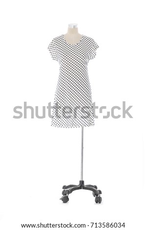 female sundress clothing isolated on dummy- full-length 

