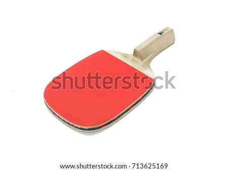 Table tennis bat isolated on white background