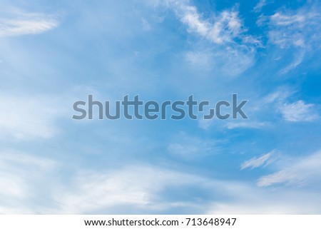 image of blue sky and white cloud on day time for background usage.(horizontal).