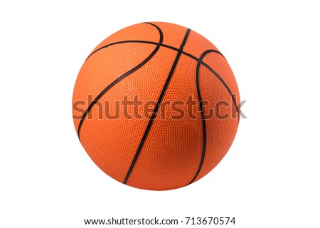 Basketball isolated on white background Royalty-Free Stock Photo #713670574
