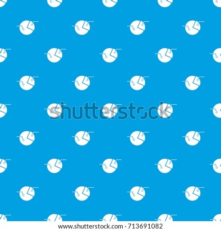 Percentage diagram pattern repeat seamless in blue color for any design. Vector geometric illustration