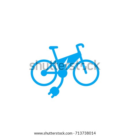 Electric bike icon, e-bike vector