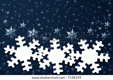 Snowflakes. Photo and illustration
