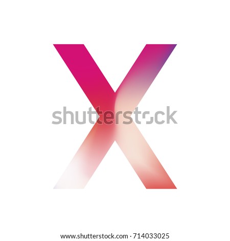 Symbol x with blured background
