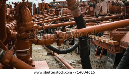 Oil and Gas Fracking In South Texas: Energy Motif  Royalty-Free Stock Photo #714034615
