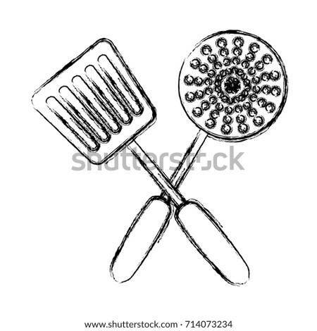 skimmer and spatula icon 