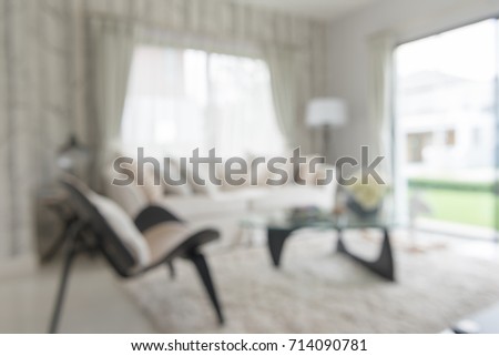 blur image of modern living room, interior design