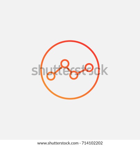 Graph icon.gradient illustration isolated vector sign symbol