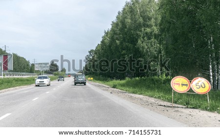 Road works on country road