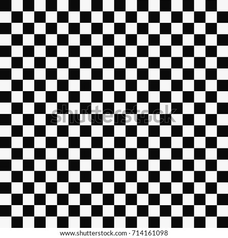 Chess board seamless pattern. Black and white squares. Checkered background. Vector illustration.