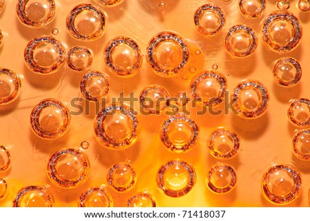 Underwater light and flowing bubbles, abstract background