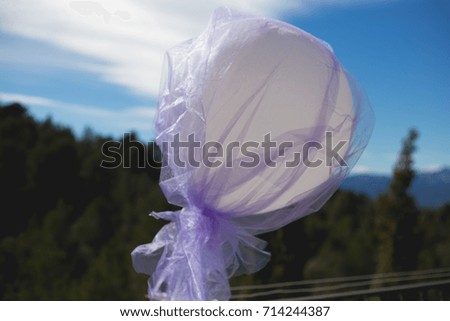 White balloon decoration 