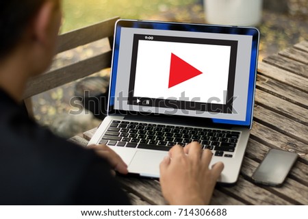 VIDEO MARKETING Audio Video  ,  market Interactive channels , Business Media Technology innovation Marketing technology concept Royalty-Free Stock Photo #714306688