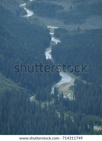 River flowing through a canyon 