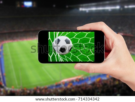 football game on mobile phone