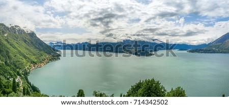 Panorama view over Lake Como, Italy