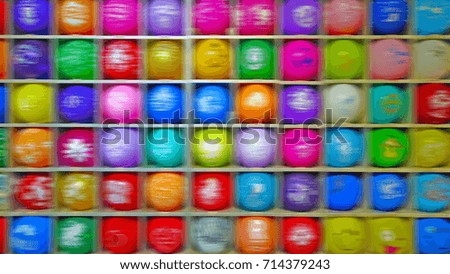 blurred colorful balloons background. Colored plastic balls