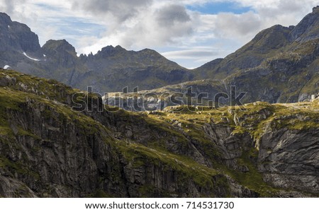 Stunning mountains at Lofoten, Norway