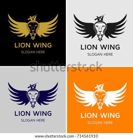 Lion Face Wing Logo