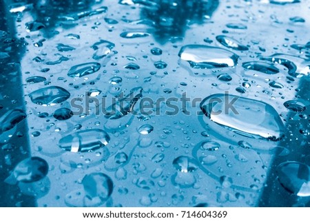 Blue background with water drop