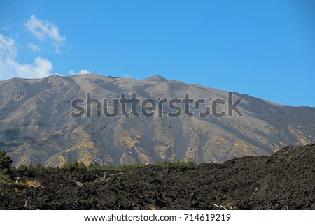 Mount Etna on Sicily Island in Italy