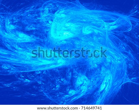 Abstract fractal image toned in blue color. Design element for book covers, presentations layouts, title and page backgrounds. Digital collage. Raster clip art.