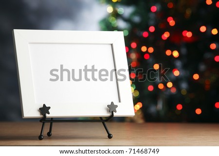 Picture frame with christmas tree.