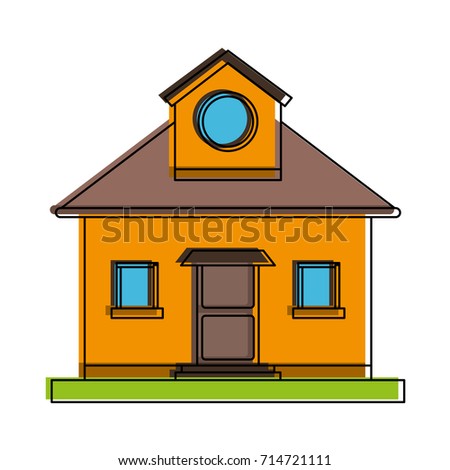 classic family house or home icon image