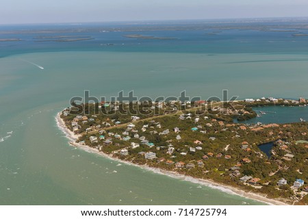 Aerial view of Anna Maria Island Florida. USA
