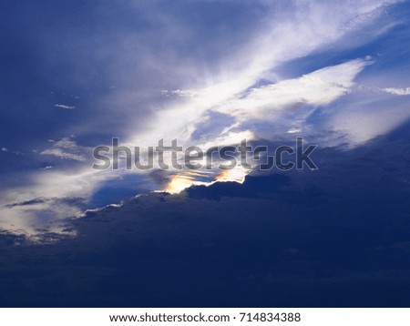 Beautiful iridescent cloud  or rainbow cloud 