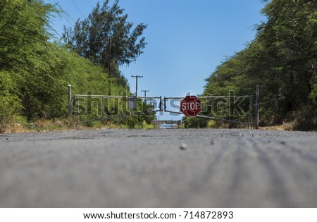 Stop, road closed