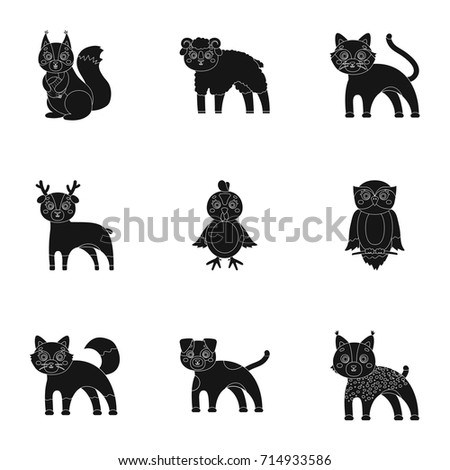 Zoo, toys, hunting and other web icon in black style.Forest, nature, farm, icons in set collection.
