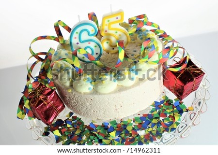 An image of a birthday cake - 65 birthday