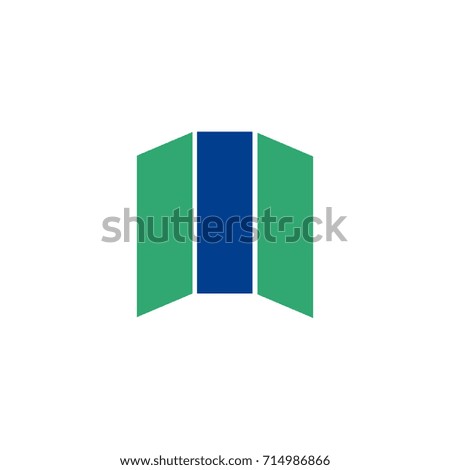 Printing paper flat icon. Single high quality symbol of silhouette paper vector for web design or mobile app. Color signs of document for design logo. Single pictogram of newspaper on white background