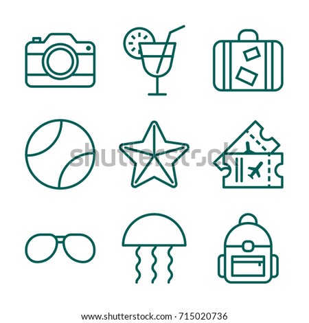 Travel & Vacation Icon Set