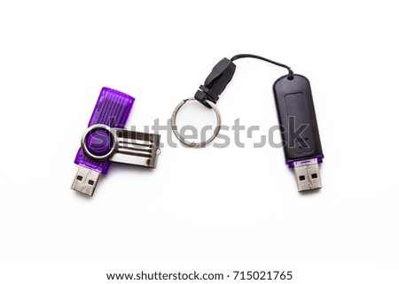 USB stick on white background