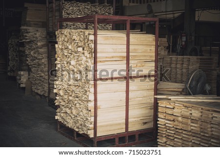 Wooden pallets factory in Thailand.