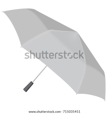 Open automatic umbrella mockup. Realistic illustration of open automatic umbrella vector mockup for web design isolated on white background
