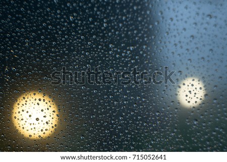 Water drop light during rain