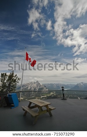 a bench at the peak