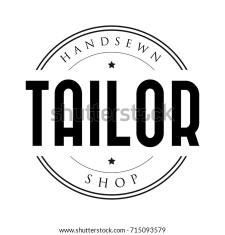 Tailor shop vintage stamp logo