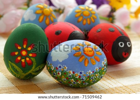 Easter egg,  hand painted beautiful and colorful