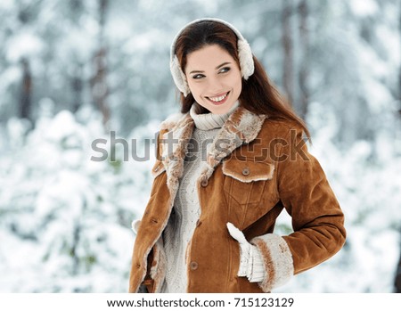 Fashion young woman in the winter time