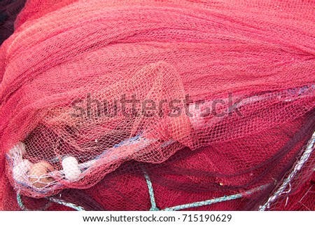 fishing nets in the harbor