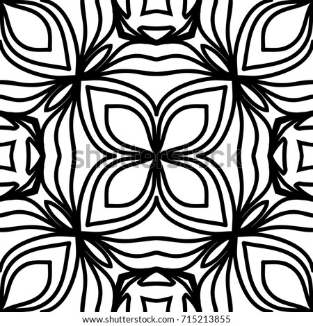 decorative seamless background with lace floral ornament. vector illustration. black, white color. for wallpaper, fabric, background