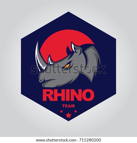 Rhino logo vector for sport team