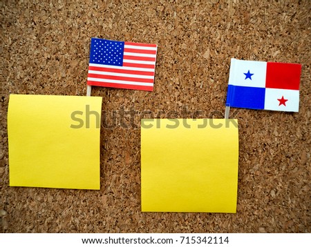 Flags of Unites States and Panama