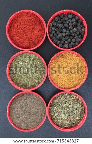 There are six kinds of spices
