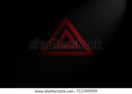 abstract background of Car emergency button light on black background